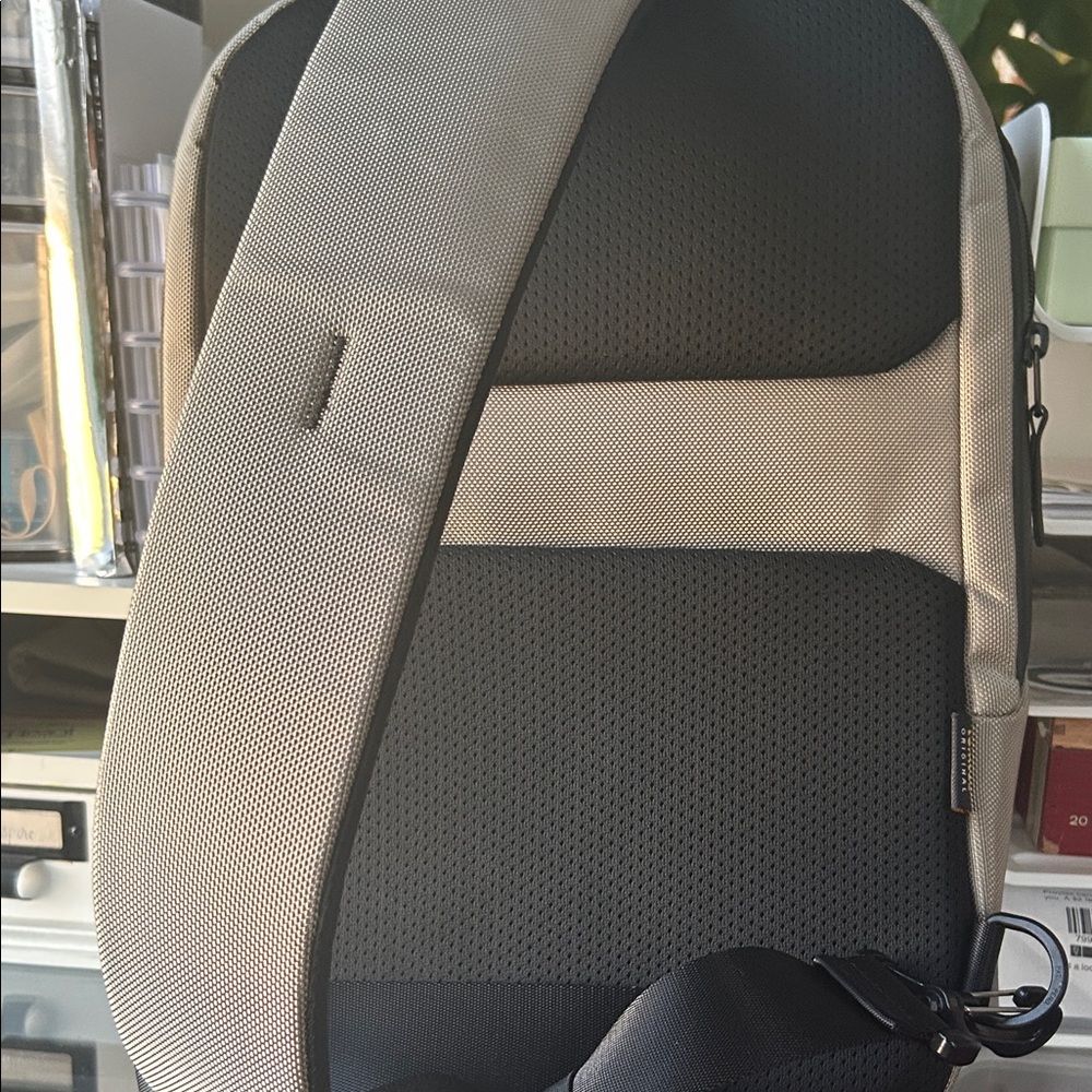 Beige and Black Tomtoc Backpack Sling Bag - Picture 2 of 9
